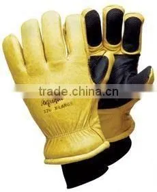 Black Cowhide Split Leather Working Gloves thumbnail-5