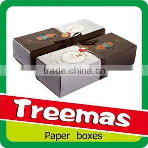 White Cardboard Fold Food Gift Box, Foldable Tea Gift Box Cosmetics Box Customized thumbnail-1