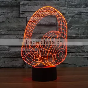 Novelty Lighting Fashionable Table Lamp Touch Switch 3D LED Night Light Acrylic Colorful Gradient Atmosphere Lamp With USB Line thumbnail-3