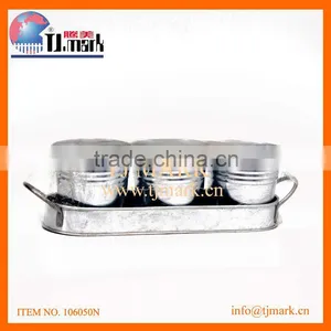 3 IN 1 IRON POTS WITH TRAY(NO PAINT) FLOWER BUCKET thumbnail-1