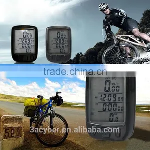 Waterproof Wireless LCD Digital Bike Cycle Computer Speedometer Bicycle Odometer White LED Backlight 563C thumbnail-1