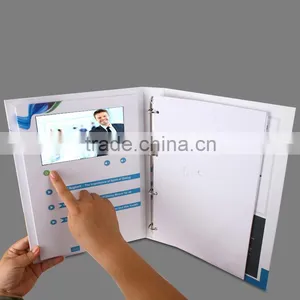 Artificial Handmade 7 " Lcd Brochure Holder Display Stand,lcd Video Booklet ,video Book thumbnail-4