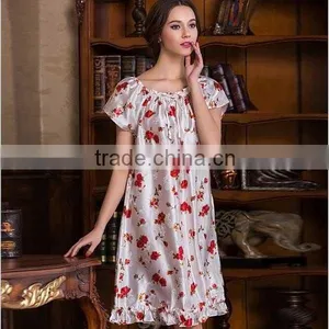 High Quality Luxury Women 100% Pure Silk Sleepwear China thumbnail-3