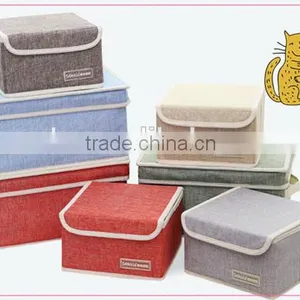 WBN-1: MuJia Wholesale Cotton and Linen Storage Box, Toys, Underwear, Clothes Storage,felt Toy Storage,wardrobe Box thumbnail-2