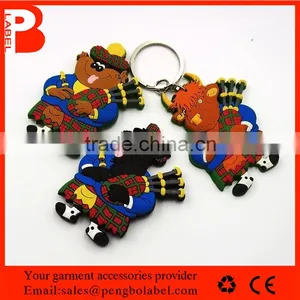 Custom Design Soft PVC Rubber Patch Key Ring Key Chain thumbnail-5