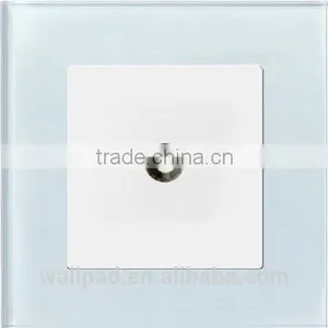 Wallpad Luxury LED Indicator Waterproof White Crystal Glass 110~250V Televison TV Wall Socket Quality Choice thumbnail-1