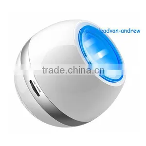 2014 Round Mini Speaker With Colorful LED Mood Light Radio and Alarm Clock thumbnail-1