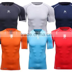 Heather Spandex Polyester Slim Dry Fit Plain Compress Sports T-shirt Mens Short Raglan Sleeve Gym t Shirt With Wholesale Price thumbnail-1