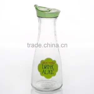880ml Fresh Exquisite Clear Decal Glass Fruit Bottle thumbnail-1