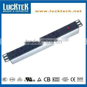 19" 1.0U 6 WAY UK TYPE MASTER-SLAVE PDU thumbnail-1