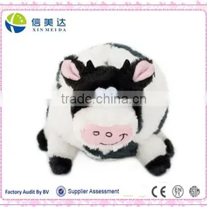 Plush Fluffy Cow Squeaky Soft Dog Toy thumbnail-1