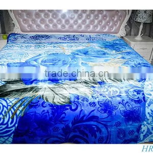 Hot Selling New Design 100 % Polyester Korean Style2Ply Mink Blanket thumbnail-2