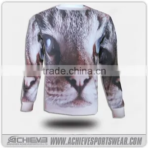 100% Polyester Microfiber 3D Print Crewneck Sweatshirt, Men Sweaters 2016 thumbnail-4