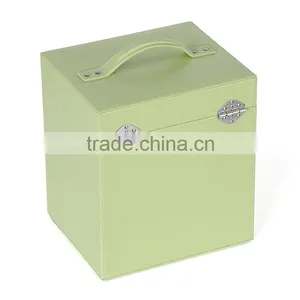 Small Mobile PVC Leather Cosmetic Box Makeup Beauty Case With Drawer Mirror thumbnail-4