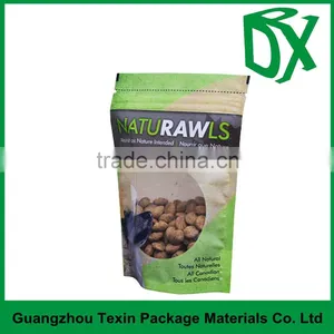 New Products 2016 Customized Printed Clear Window BOPP Plastic Stand up Pouch With Zipper for Dog Food Packaging thumbnail-1