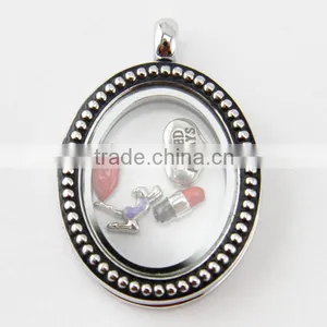 Zinc Alloy Colorful Plating Glass Locket Pendant thumbnail-6