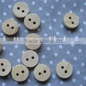 Good Quality Custom Round Bamboo Button thumbnail-1