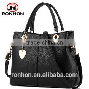 Lady PU Leather Bag With Golden Metal Ornamental thumbnail-1