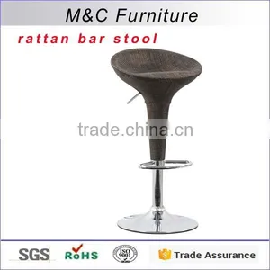 Good Quality Height Adjustable Rattan Material Bar Stool Chair thumbnail-1