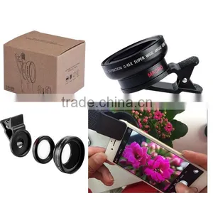 Newest Premium Quality 0.45X HD Super Wide Angle Lens 12.5X Macro 2 in 1 Lens Kit for IPhone 6S SE 5S Huawei HTC thumbnail-5