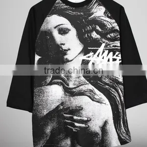 2015 Summer Fashion Full Print 3d t Shirt,black Raglan Sleeves Human Sublimation Printing t Shirts thumbnail-3