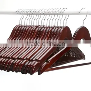 Contoured Wooden Suit Hangers Come With a Non-slip Strip Insert to Prevent Pants From Falling thumbnail-4