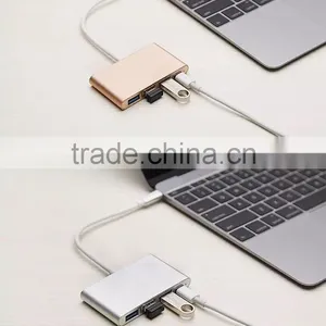 USB Type C Adapter With High Speed Charging 4 Prot Portable Type c HUB thumbnail-3