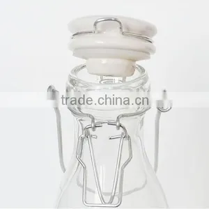 1 Liter Glass Milk Bottle With Lockiing Ceramic Lid thumbnail-5