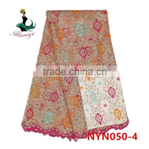 2016 Haniye African Comfortable Net Lace Tulle Lace Fabric for Wedding Dresses/NYN50 thumbnail-4