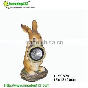 Good Decorative Solar Garden Ornament Rabbit and Led Solar Light thumbnail-1