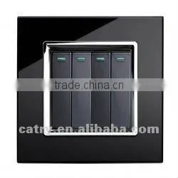 Rocker Lighting Switch 4 Gang Black thumbnail-1
