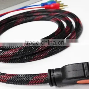 2M HDMI to 3RCA Cable With Nylon Net thumbnail-4