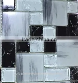 Roman Mosaic Tile and Ice Crackle Glass Mosaic Tile thumbnail-4