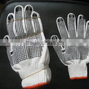 Cotton Knit Gloves Factory Knitted Working GLoves PVC Dot Palm Cotton Gloves Multi Color Cotton Knit Gloves thumbnail-1