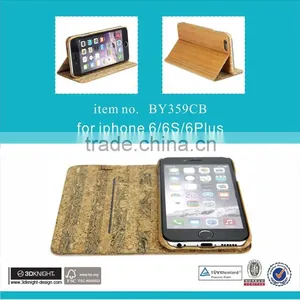 Mobile Phone Wooden Bamboo Wallet Flip Case for IPhone 6 6s thumbnail-4