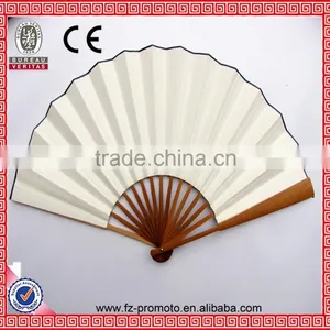 Custom Printing Chinese Traditional Hand Hold Bamboo Cloth Fan thumbnail-2