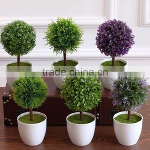 Artificial Pot Plants Baby Tree Potted Artificial Plastic Plants Tree Lifelike Grass thumbnail-1