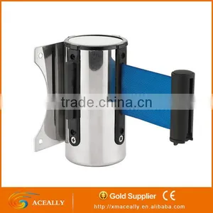 ACEALLY 5 Meters Stainless Steel Wall Mounted Retractable Belt Barriers thumbnail-2