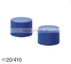 Blue Plastic Ribbed Screw Cap 20/410 Bottle Cosmetic Cap thumbnail-1