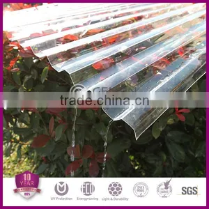 Zhejiang Haining High Quality Translucent Polycarbonate Corrugated Sheet / Roofing Sheet/corrugated Plastic Sheet thumbnail-1