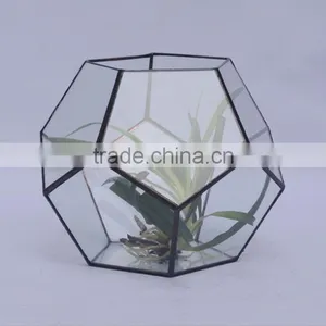 Attractive Indoor Decor Glass Flower Vase Clear Glass Terrarium Globe thumbnail-2