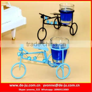 Stainless Steel Bicycle Holder Blue Gel Candle Wax Wholesale thumbnail-1