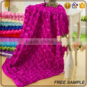 New Arrival Fitted Size and Pattern Satin Wedding Rosette Vinyl Argos Banquet Tablecloths thumbnail-1