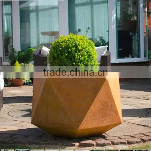 FO-9C52 Corten Steel Flower Pot/garden Planter/outdoor Decoration thumbnail-1