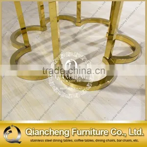 Popular Flower Design Gold Color Coffee Table thumbnail-6
