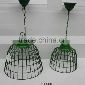 Green Powder Coated Ceiling Hanging Lamps Made in Iron thumbnail-1