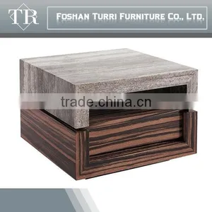 Luxury Fashionable Side Table With Natural Travertine Top thumbnail-2