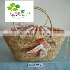 Factory Supply Handmade Fashion Wheat Stalk Weave Bag thumbnail-1