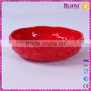 Red Glazed Ceramic Candy Dish Wedding Favors thumbnail-2