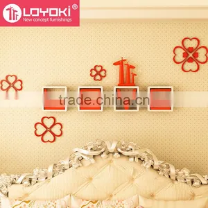 Hot Sale New Love Shape Wood Home Decor Wall Stickers 3D Art Sticker for Living Room thumbnail-3